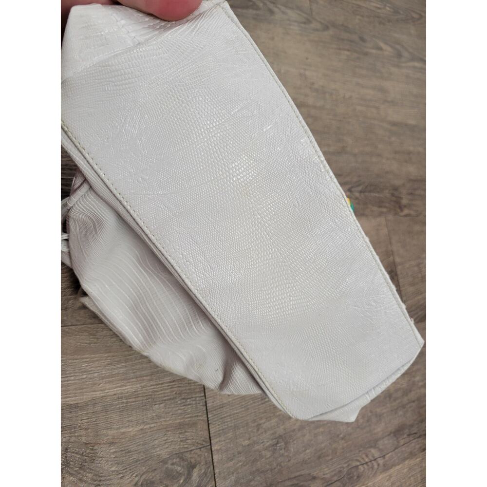 Dolce Vita White Tote with Yellow, Purple, and Green Accents - Picture 5 of 10